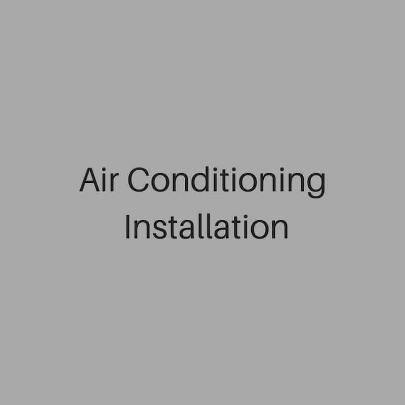 air conditioning installation