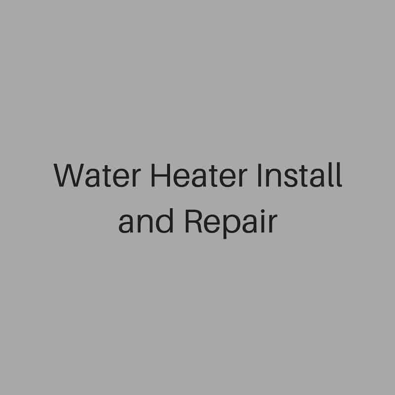 water heater install and repair