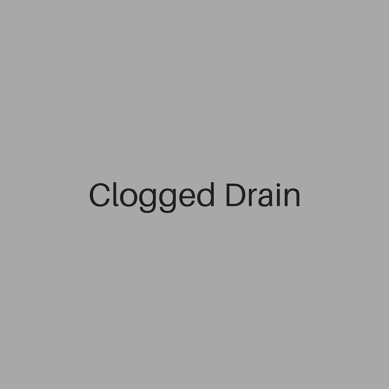 clogged drain